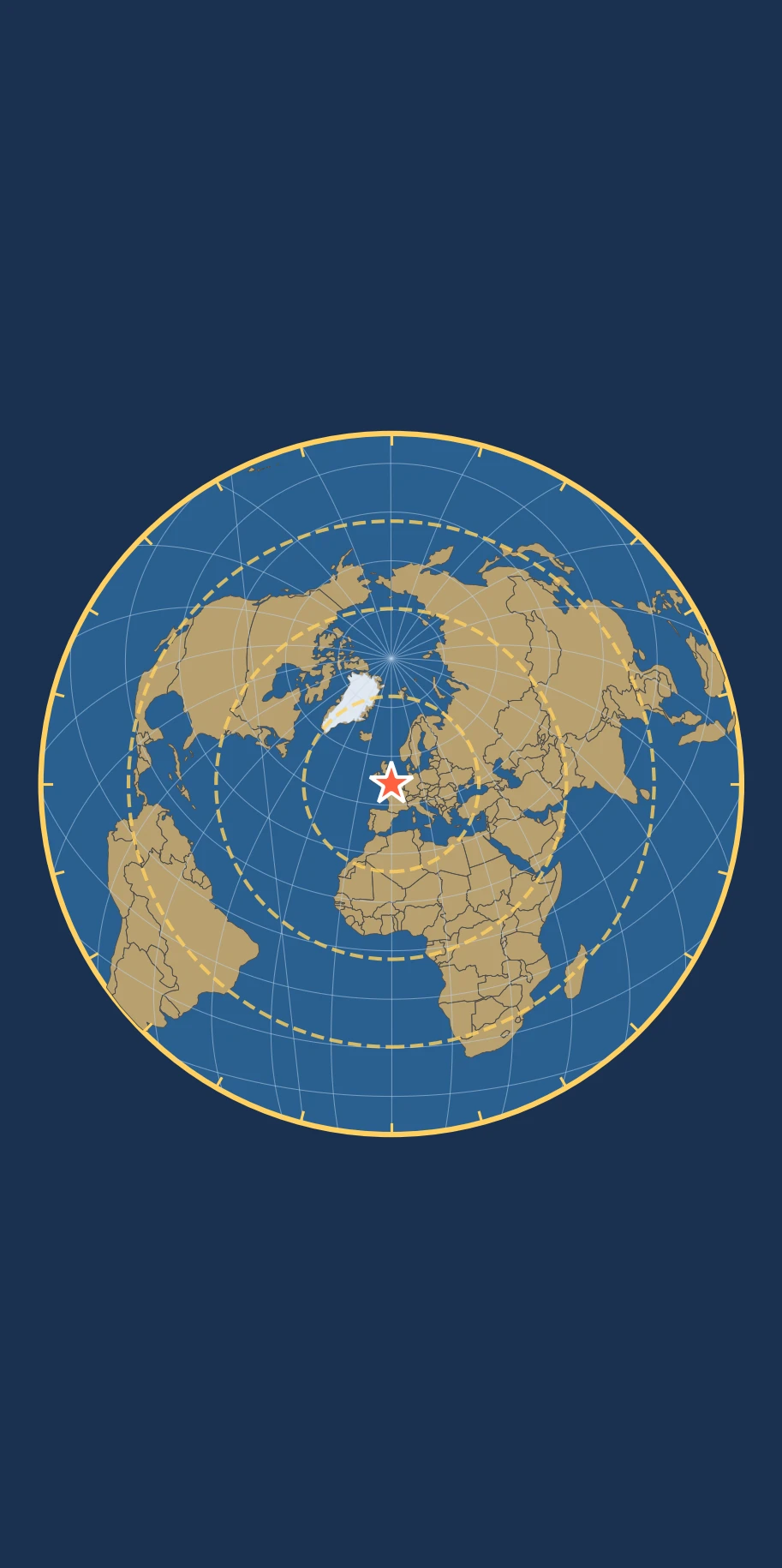 How to Read an Azimuthal Equidistant Map