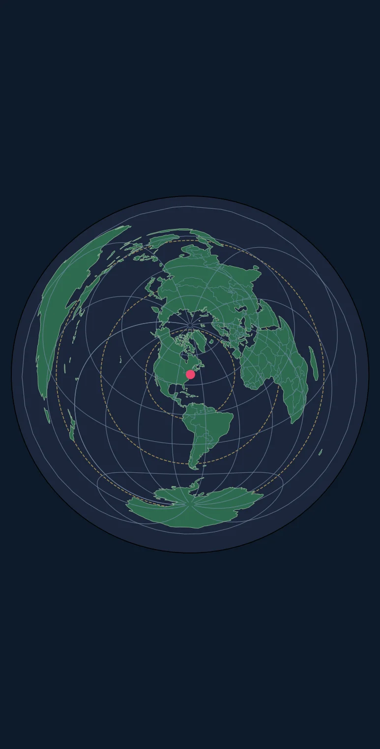 Creating Azimuthal Equidistant Maps with Python